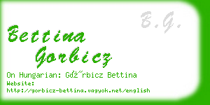 bettina gorbicz business card